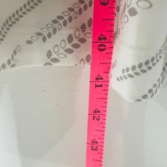 Eddie Bauer White Cream Gray PAtterned Tank Tee Shirt Dress sz S - Picture 5 of 10